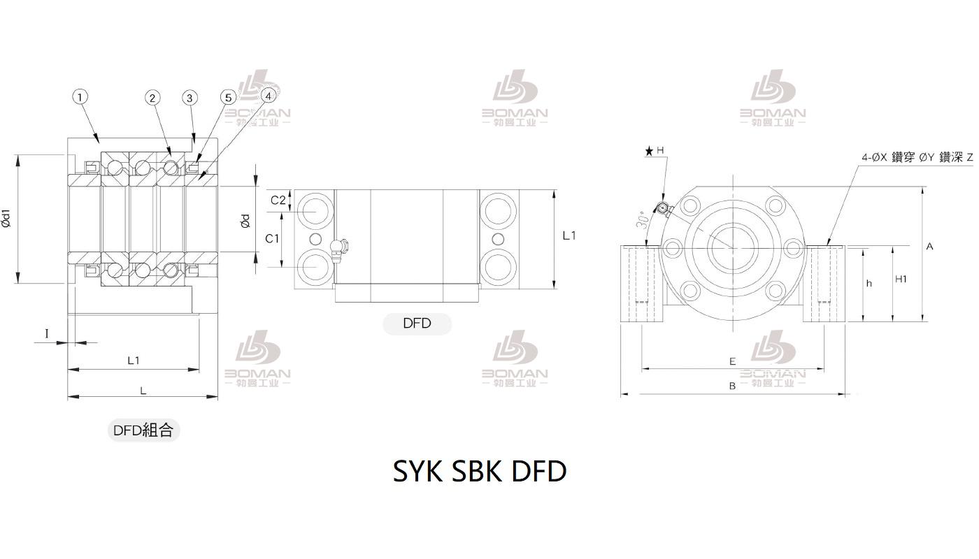 SYK MBCS25-Y syk丝杆固定端和支撑端